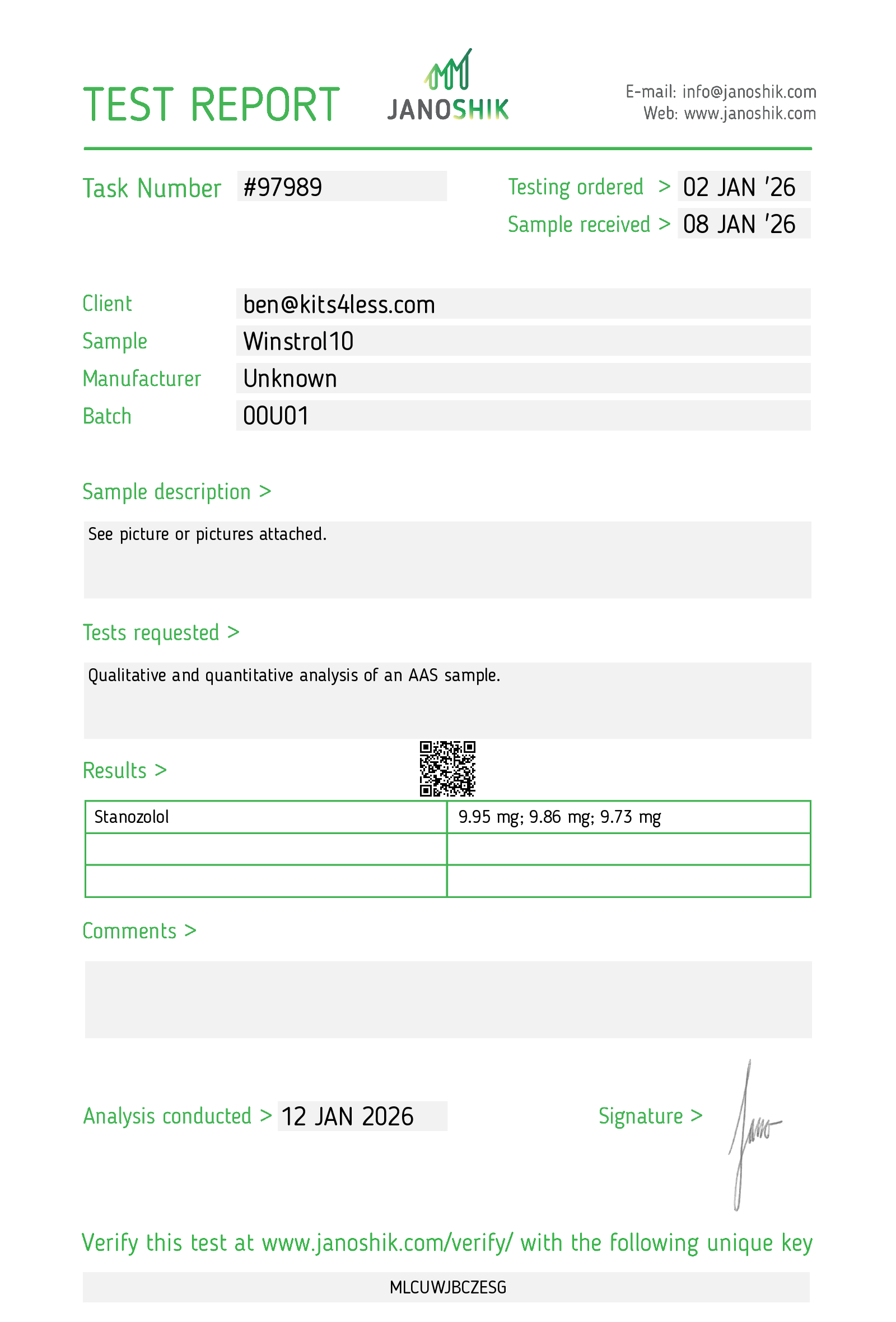 Test Report #97989